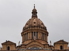 02C Museu Nacional d Art de Catalunya Palau Nacional building is crowned by a great dome inspired by St Peters Basilica in Rome Barcelona Spain