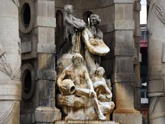 06D Sculptures by Miquel Blay symbolizing the Guadalquivir River flowing to the Atlantic Ocean in Placa Espanya near Museu Nacional Art de Catalunya Barcelona Spain