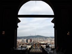 07A Barcelona panorama from the restaurant in Museu Nacional d Art de Catalunya Barcelona Spain