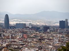 07C View to the northeast includes Torre Glories a 38-story skyscraper from Museu Nacional d Art de Catalunya Barcelona Spain