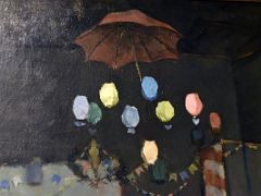 03B 1883 Studio Interior - Ramon Casas - detail an umbrella and little coloured lights - Museu Nacional Art de Catalunya Barcelona Spain