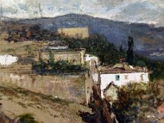 06B 1871 Granada Landscape - Maria Fortuny - detail - Museu Nacional Art de Catalunya Barcelona Spain