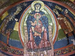 03B 1123 Apse of Santa Maria de Taull - the three wise men pay homage to the Virgin Mary and Christ - Museu Nacional Art de Catalunya Barcelona Spain