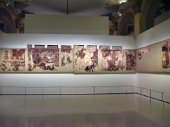 07A 1285-1290 Mural paintings of the Conquest of Majorca - from Palau Aguilar of the Caldes family in Barcelona - Museu Nacional Art de Catalunya Barcelona Spain