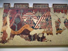 07B 1285-1290 Mural paintings of the Conquest of Majorca - the conquest was by James I the Conqueror in 1229 - Museu Nacional Art de Catalunya Barcelona Spain