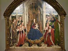 14A 1443-45 Virgin of the Counsellors - Lluis Dalmau - a breakthrough as it was painted in oil - Museu Nacional Art de Catalunya Barcelona Spain