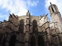 02A The Bell Tower And or the gargoyles featuring a wide range of animals, both domestic and mythical Barcelona Cathedral Spain