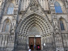 03A The Porta Santa is the main entrance to the Barcelona Cathedral Spain