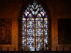 07B Stained Glass window Barcelona Cathedral Spain