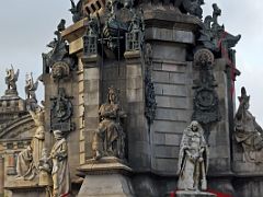 14A Columbus Monument Pedestal close up La Rambla Barcelona Spain