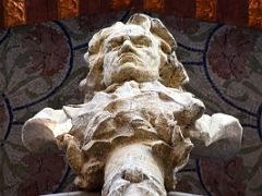 02A Bust Of Beethoven On The Outside Of The Palau de la Musica Catalana Barcelona Spain