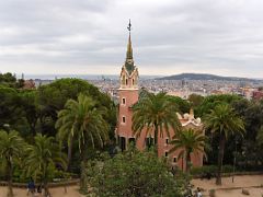 01A Gaudi House-Museum was the residence of Antoni Gaudi from 1906 to 1925 located within the Park Guell Barcelona Spain