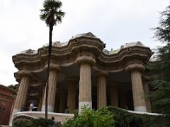 06A Hypostyle room which could be used as a market place Park Guell Barcelona Spain