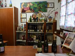 16C The simple entrance displaying some of their wines at Felix Massana Rafols organic winery in Penedes wine tour Near Barcelona Spain