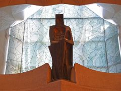 19 Saint George is the patron saint of Catalonia and the statue was made by Josep Maria Subirachs Sagrada Familia Barcelona Spain