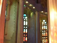 24A People line up to look down Into The Crypt Sagrada Familia Barcelona Spain