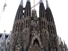 01A The Nativity facade to the East was constructed between 1894 and 1930 and has Hope, Charity And Faith porticos Sagrada Familia Barcelona Spain