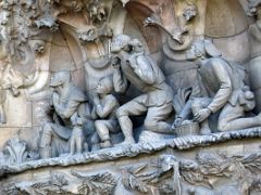 04H Adoration of the Shepherds Charity portico Nativity facade Sagrada Familia Barcelona Spain