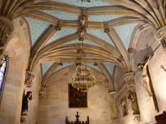 03 A Side Chapel Has A Beautiful Painted Ceiling, Statues and Paintings Santiago Cathedral Catedral Old Town Casco Viejo Bilbao Spain