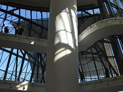 01A The Frank Gehry cathedral-like atrium is more than 45m high with light pouring in through the glass cliffs Guggenheim Bilbao Spain