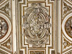 05C Assumption of Virgin Mary on the Ornate Ceiling above the choir stalls close up Mezquita Mosque Cathedral Cordoba Spain