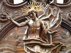 06C The Ascension of Christ is a stunning relief on the Episcopal throne in the choir stalls Mezquita Mosque Cathedral Cordoba Spain