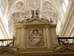 11 Retroquire, behind the cathedral choir, has a sculpture of Saint Peter holding keys Mezquita Mosque Cathedral Cordoba Spain