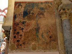 14A Mural painting of the Baptism of Jesus on the Altar of Saint John the Baptist from around 1390 Mezquita Mosque Cathedral Cordoba Spain