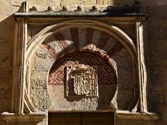 03A Saint Michael Gate With coat of arms of Bishop Don Juan Daza on the outside west wall of the Mezquita Mosque Cathedral Cordoba Spain