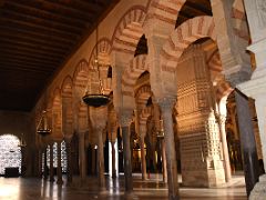 02A Columns and Moorish pillars, arches, windows and design in the Mezquita Mosque Cordoba Spain