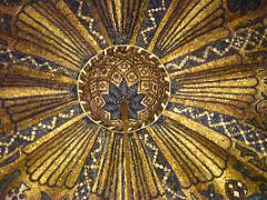 03D Dazzling lavish dome above the mihrab close up in the Mezquita Mosque Cordoba Spain