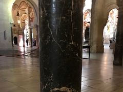 06C Black Moorish column in the Mezquita Mosque Cordoba Spain