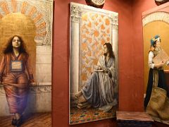 06A Wallada the Omayyad 11C poet, Lubna 10C Intellectual, The wife of poet Dunas Ben Labrat 10C murals by Jose Luis Munoz Casa de Sefarad Sephardic Jewish museum Cordoba Spain