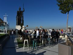 02B The Circulo de Bellas Artes Rooftop Bar With A Bronze Sculpture of Minerva Madrid Spain