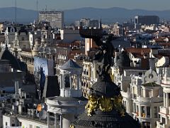 06 The Nike Winged Victory Statue On The Cupola Top Of The Metropolis Building From Circulo de Bellas Artes Rooftop Bar Madrid Spain