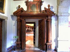 02A We Enter the Library From The Patio de los Reyes Courtyard of the Kings At El Escorial Near Madrid Spain