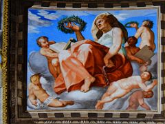 04A Library Ceiling Fresco Of Gramatica Grammar By Tibaldi At El Escorial Near Madrid Spain