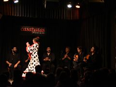 03B A Female Flamenco Dancer Performs With Singers And Guitar Players At Casa Patas Madrid Spain