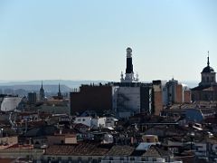 06B ME Madrid Reine Victoria and San Sebastian church From Gran Via Rooftop Madrid Spain