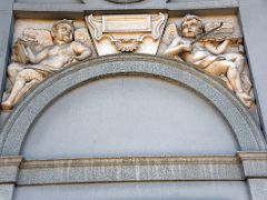 07A Two Cherubs Sculpture One Playing Violin Falla Room Teatro Real Opera House Madrid Spain