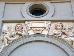 07B Two Cherubs Sculpture One Playing A Wind Instrument And One A Violin Falla Room Teatro Real Opera House Madrid Spain