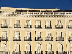 07B Beautiful Yellow And White Building With Terraces Puerta del Sol Madrid Spain