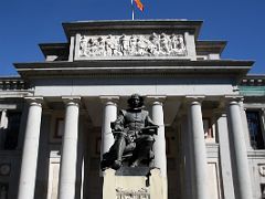 01B The Main Central Entrance of the Prado Has A Statue Of Diego Velazquez Madrid Spain