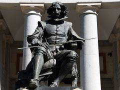 02A The 1899 bronze statue of Diego Velazquez by Aniceto Marinas Outside The Main Central Entrance of the Prado Madrid Spain