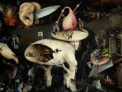 01C Hell Panel Close Up The Garden of Earthly Delights Triptych - Hieronymus Bosch 1490-1500 Top 10 Paintings Prado Madrid Spain