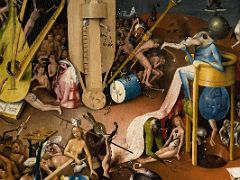 01D Hell Panel Close Up The Garden of Earthly Delights Triptych - Hieronymus Bosch 1490-1500 Top 10 Paintings Prado Madrid Spain