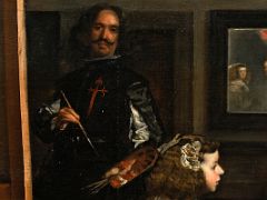 02C Velazquez Self-Portrait, Philip IV and Wife Mariana Reflected In Mirror Close Up Las Meninas - Diego Velazquez 1656 Top 10 Paintings Prado Madrid Spain