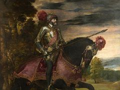 08 The Emperor Charles V at Muhlberg - Titian 1548 Top 10 Paintings From Prado Website Madrid Spain