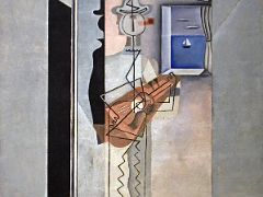 05A Pierrot Playing the Guitar Cubist Painting - Salvador Dali 1925 Museo Reina Sofia Art Museum Madrid Spain