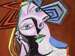 07 Seated Woman Resting on Elbows- Pablo Picasso 1939 Close Up Museo Reina Sofia Art Museum Madrid Spain